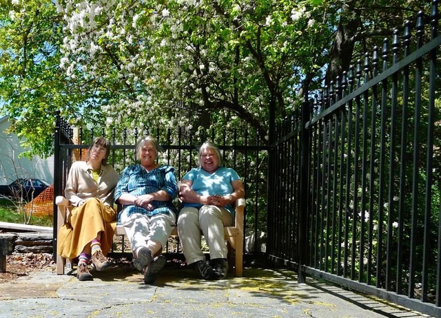 Librarians on a bench