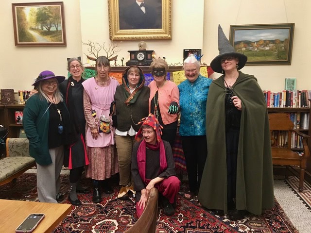 Librarians at halloween