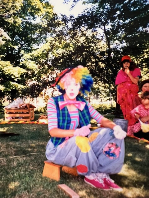 Rochelle as a clown